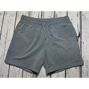 Bear Bottom Shorts Men Large 5.5" Grey Sweat Sweatshorts Elastic Waist